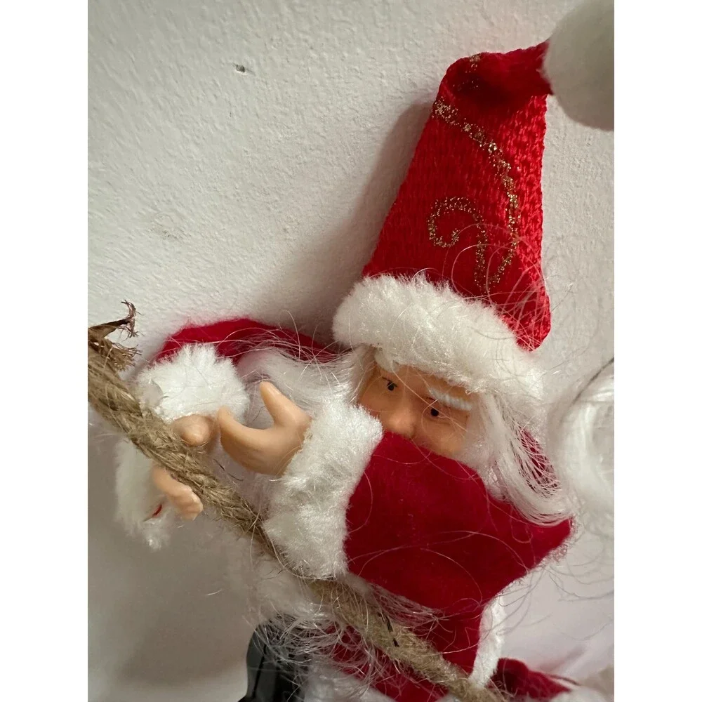 Retro Santa Claus climbing rope - vintage inspired -from France